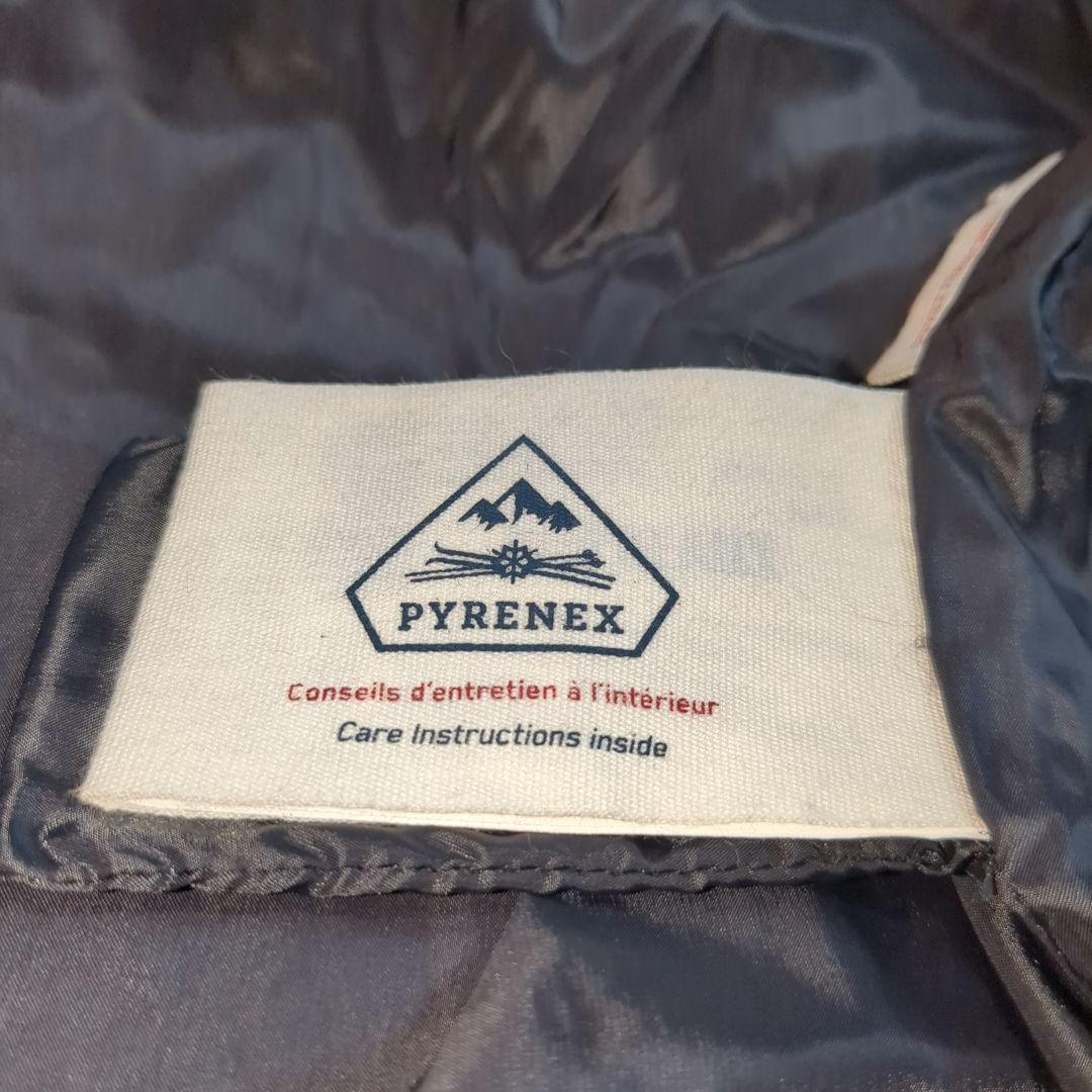 美品 ピレネックス ボルドー ブラック ダウンジャケット 希少 44サイズ