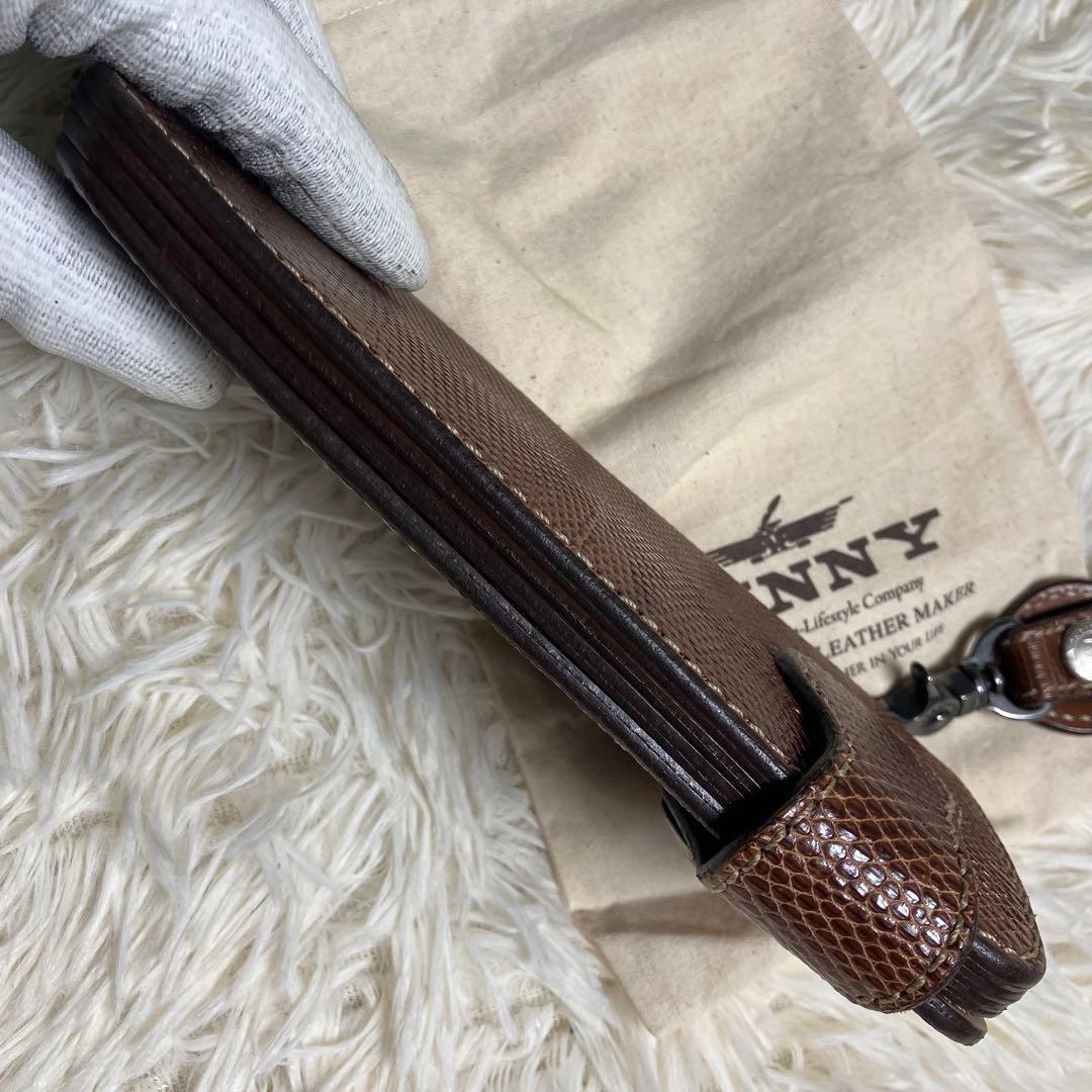 【良品】 FUNNY 折り財布 リザード コンチョ