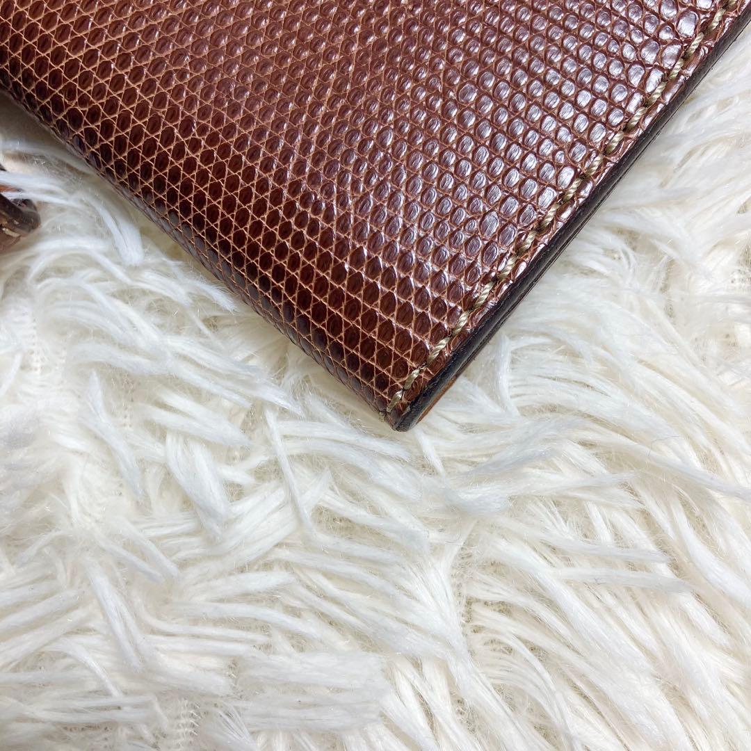 【良品】 FUNNY 折り財布 リザード コンチョ