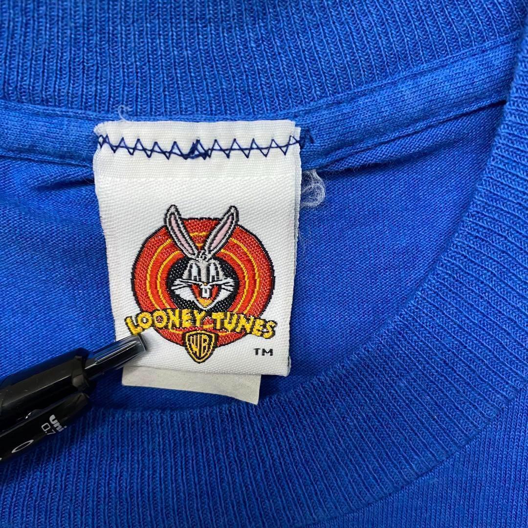 【レア☆USA製90s】ルーニーテューンズTシャツ ブルー メンズL