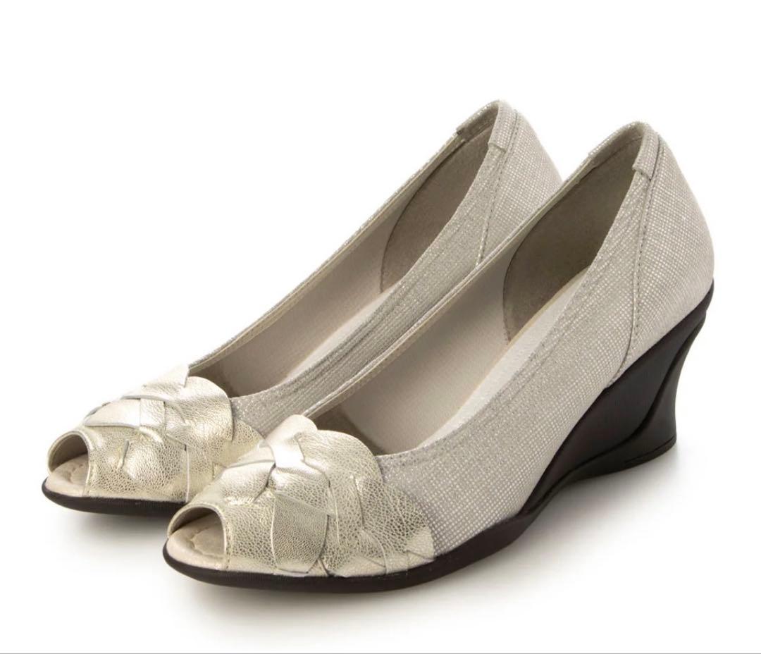 【新品・未使用】コンポジションナイン オープントゥパンプス