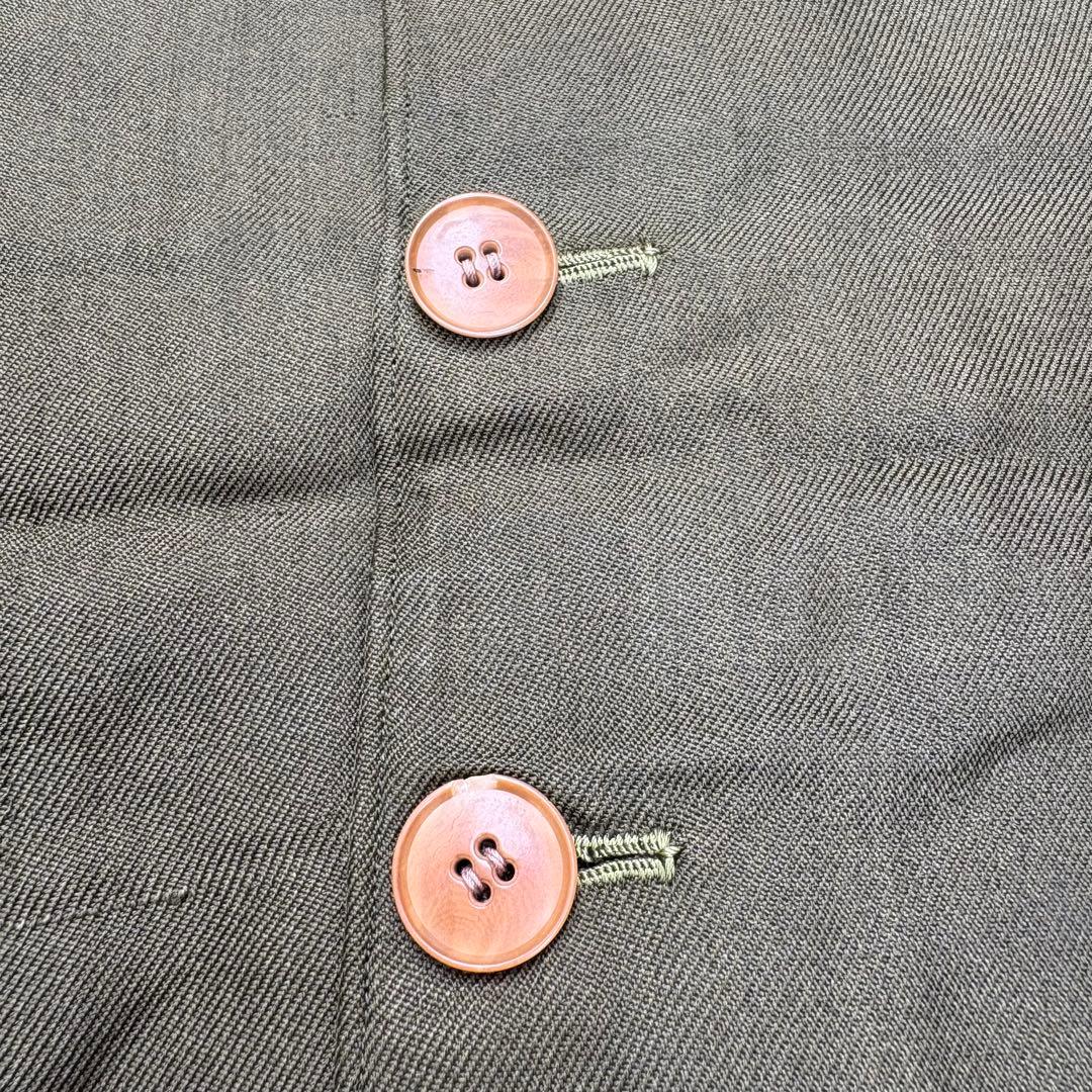 一点物 国民服 戦中 1940年代 日本製 上下セット オリーブグリーン