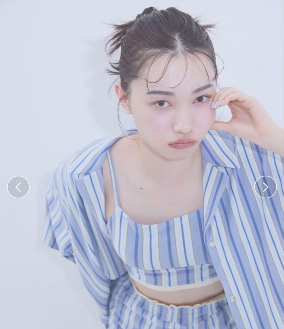 【新品未開封】SNIDEL/ストライプカット開襟シャツ セットアップ