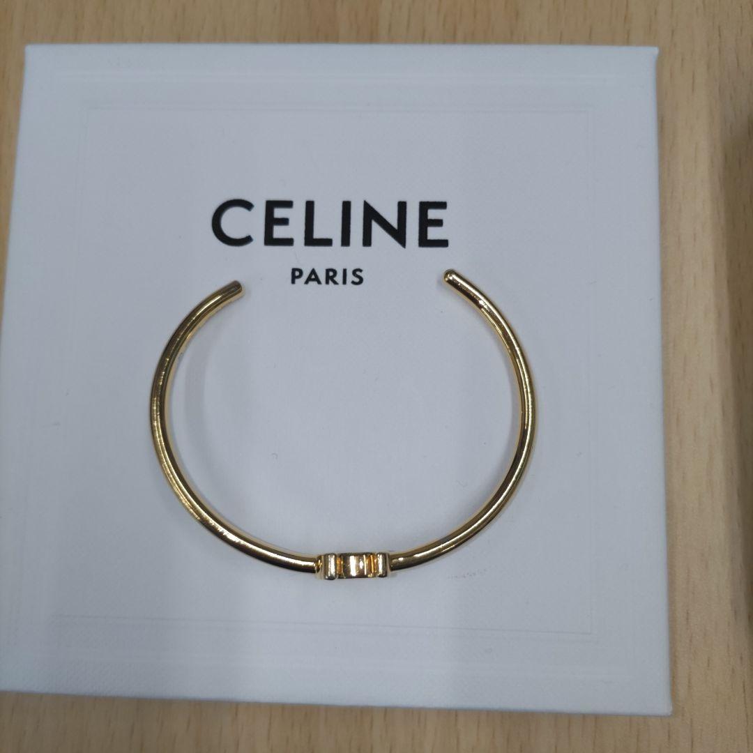 CELINE ゴールド オープンバングル