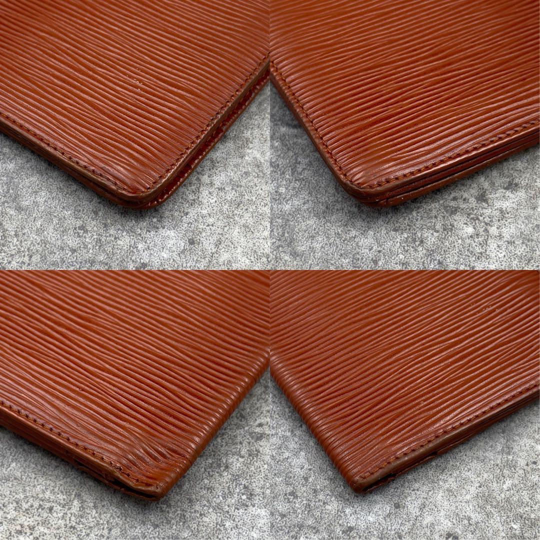 【美品】ルイヴィトン エピ 長財布 茶色 ブラウン レザー