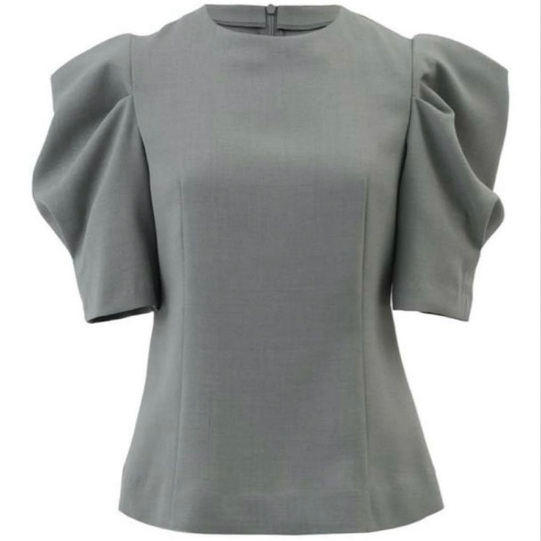 【cygne /シーニュ】とんがりトップス半袖 Emily グレー0