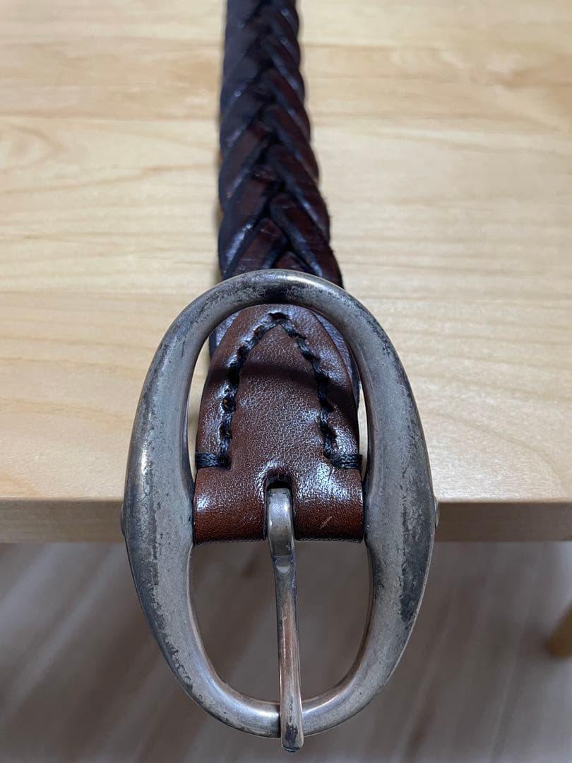 ダニエル&ボブ　編み込みレザーベルト