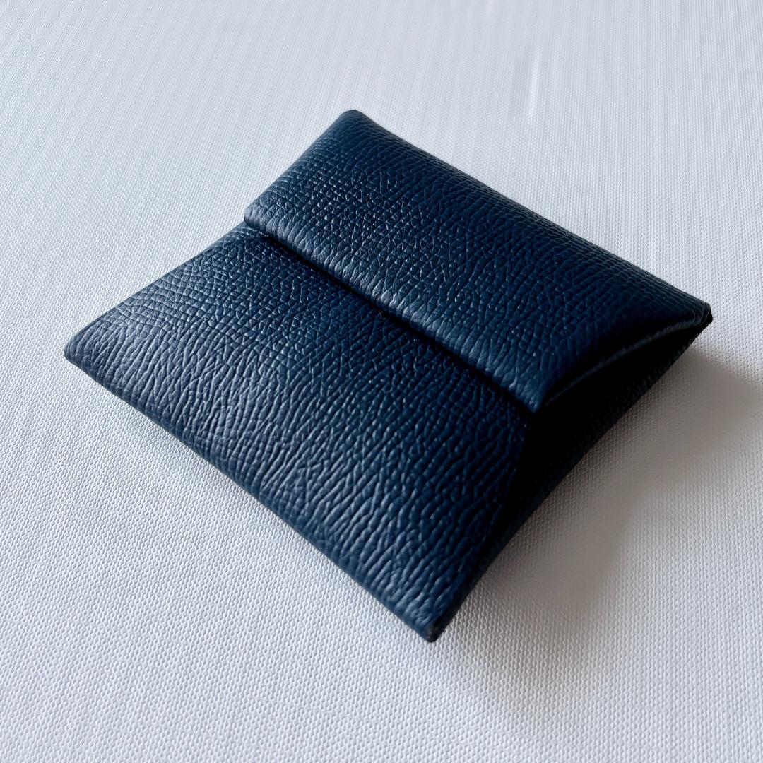 美品『エルメス』バスティア ヴォーエプソン ディープブルー 濃紺 ケース