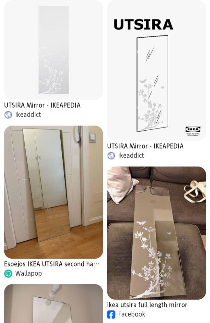 レア　希少　新品　IKEA　UTSIRA　ロングミラー　姿見　鏡　スタンドミラー
