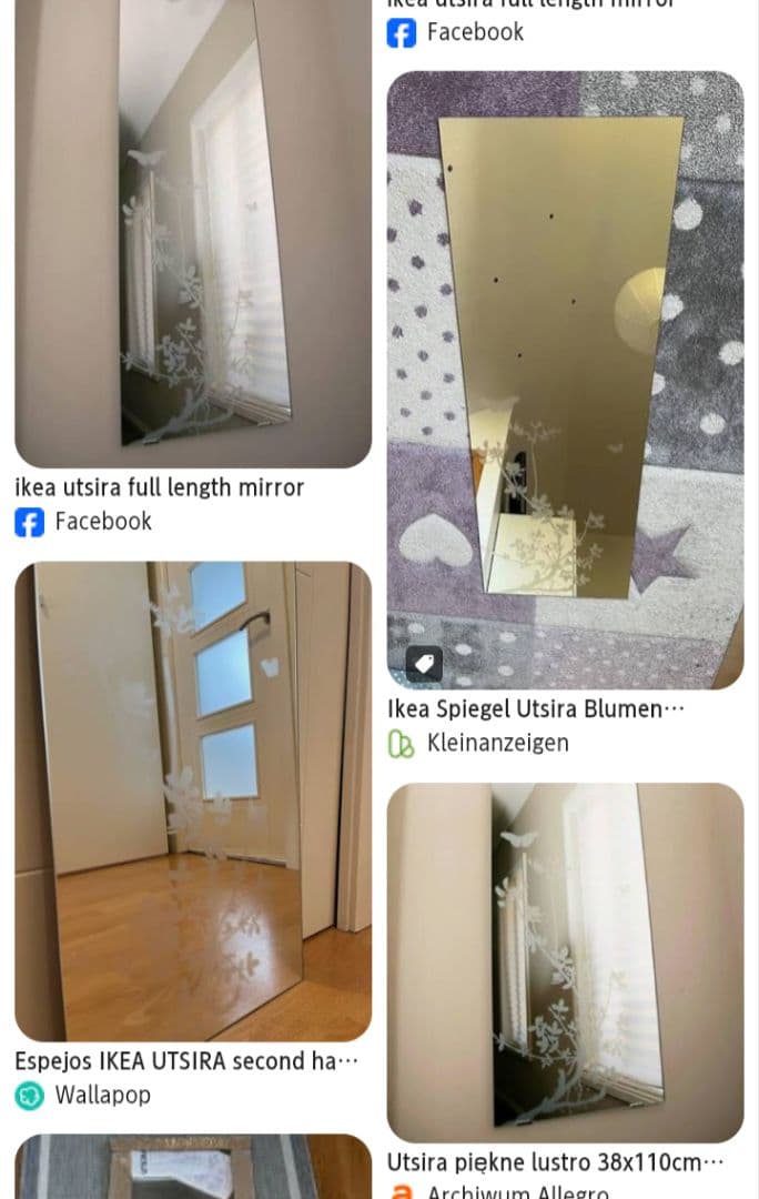 レア　希少　新品　IKEA　UTSIRA　ロングミラー　姿見　鏡　スタンドミラー