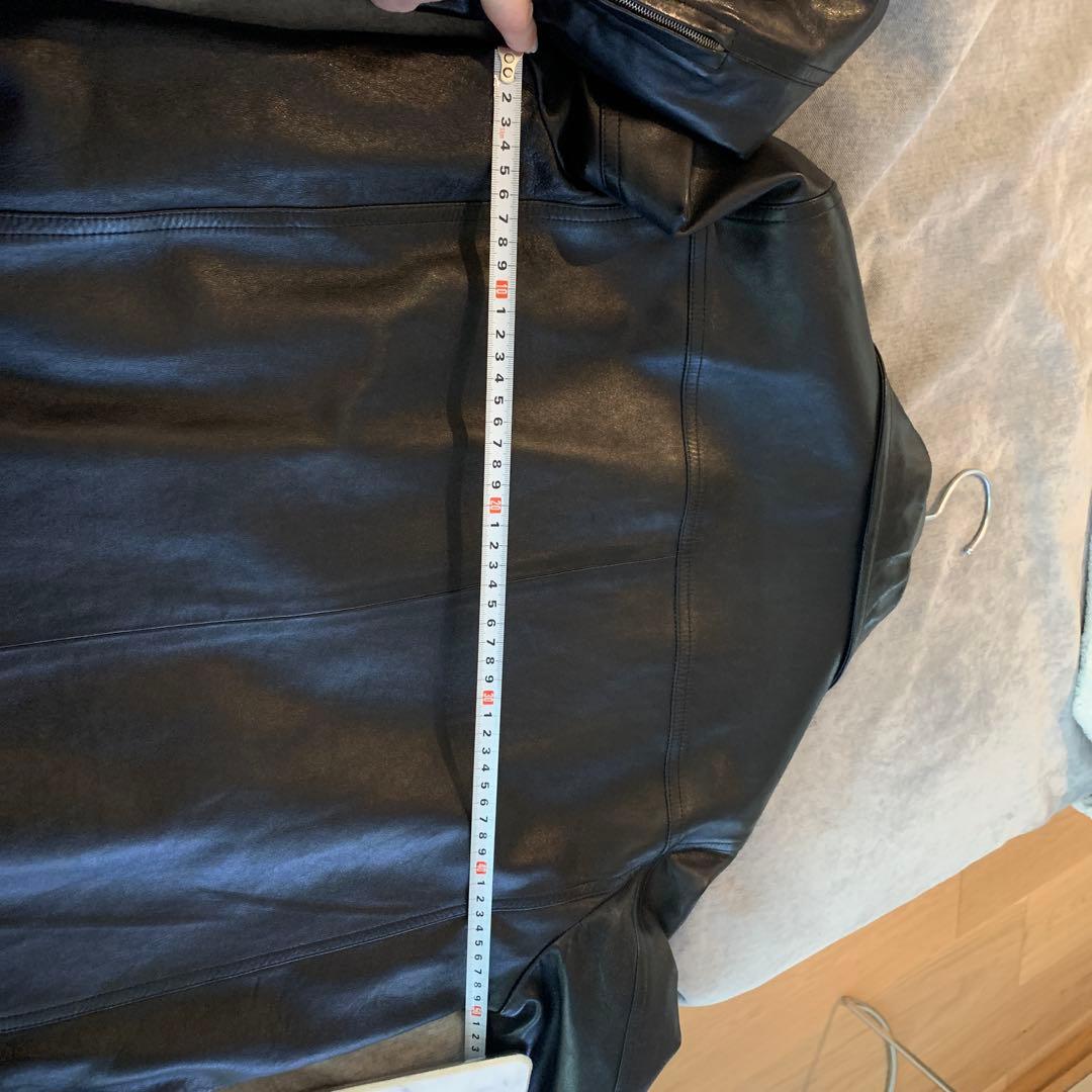 ねこ　　アニエスベー　皮ジャケット　黒　サイズ2