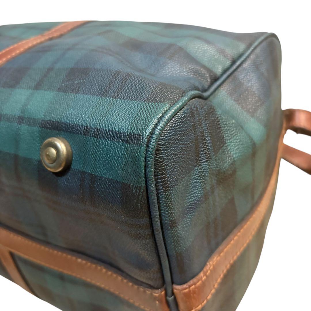 ポロラルフローレン ボストンバッグ 2way グリーン PVC チェック 大容量