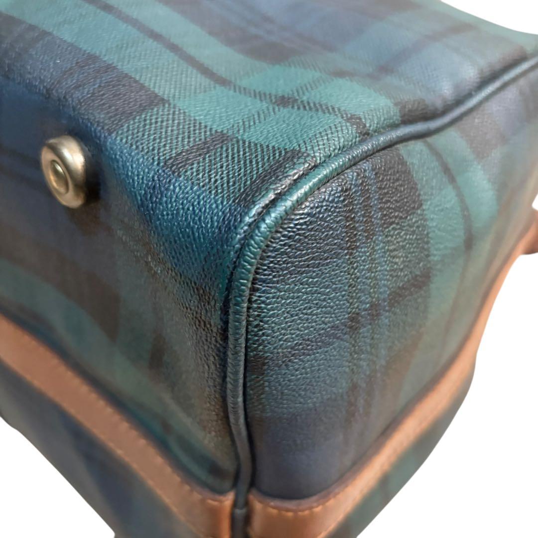 ポロラルフローレン ボストンバッグ 2way グリーン PVC チェック 大容量