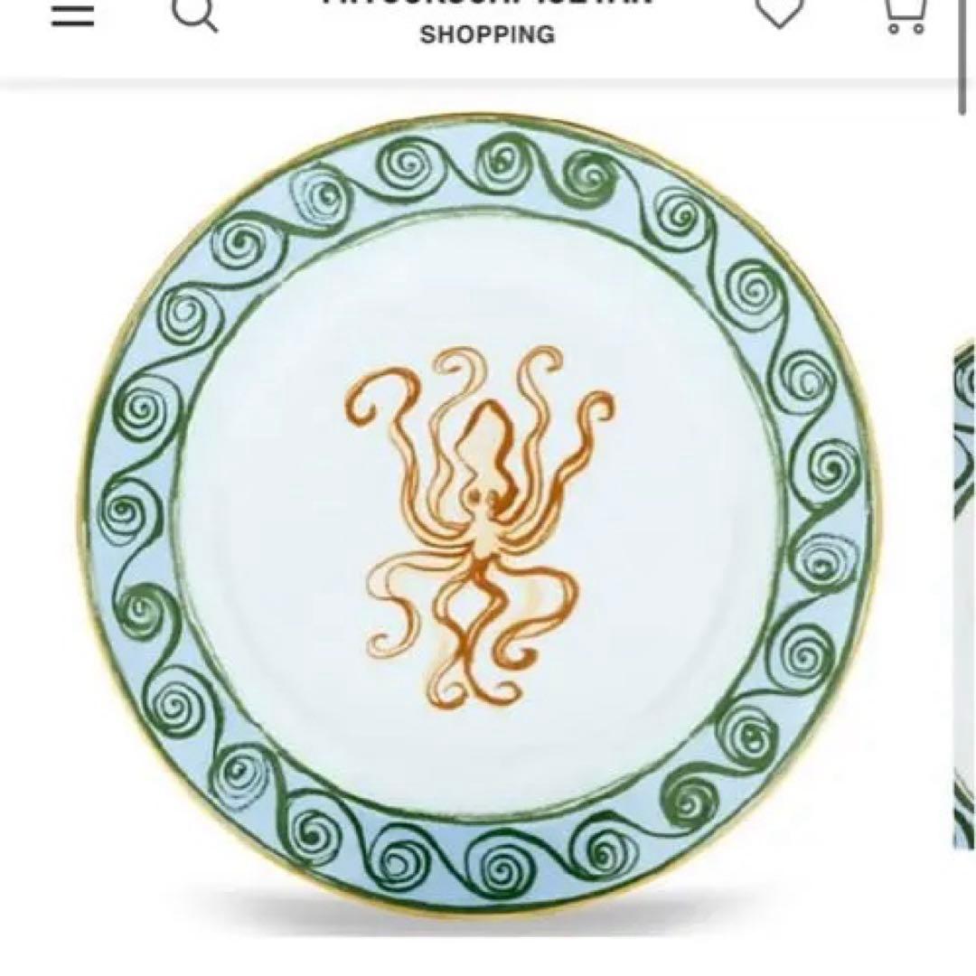 GINORI1735 プレート22cm ブラウン