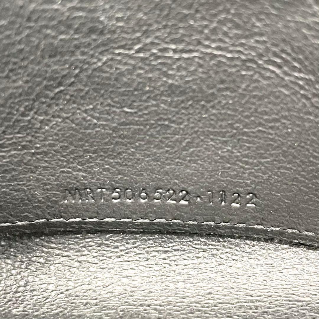 【新品同様】サンローラン ケース ラウンドジップ キャビアスキン ブラック