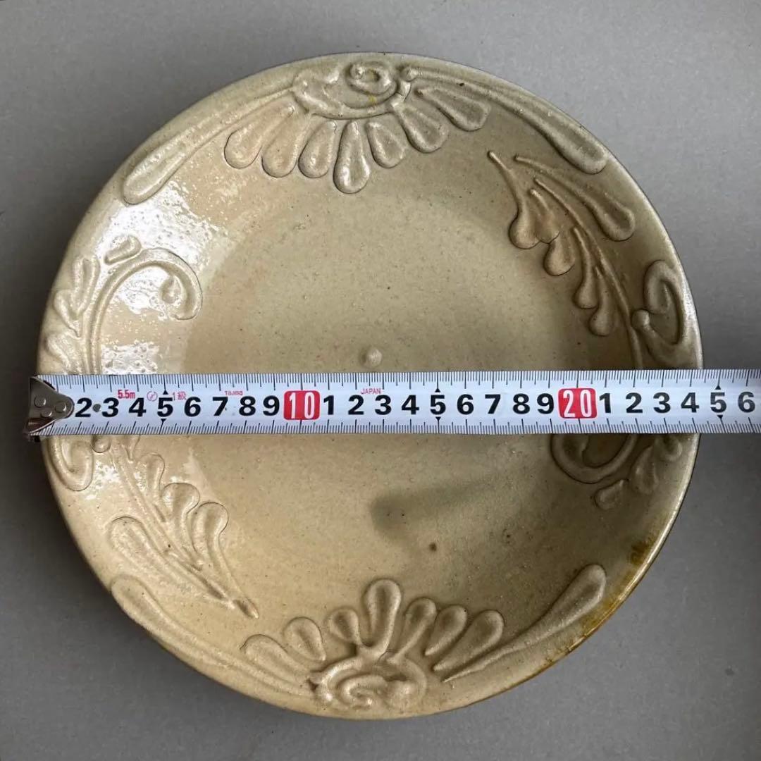 やちむん　大皿　沖縄　北窯　宮城　陶器　登り窯　中皿　深皿　読谷村　骨董　もやい