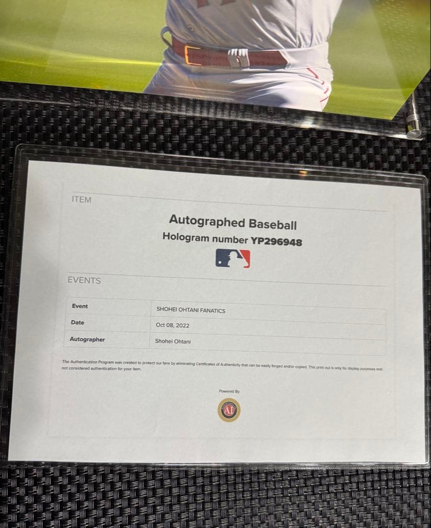 【NIFTY】大谷翔平 直筆サインボール MLB公式&Fanatics