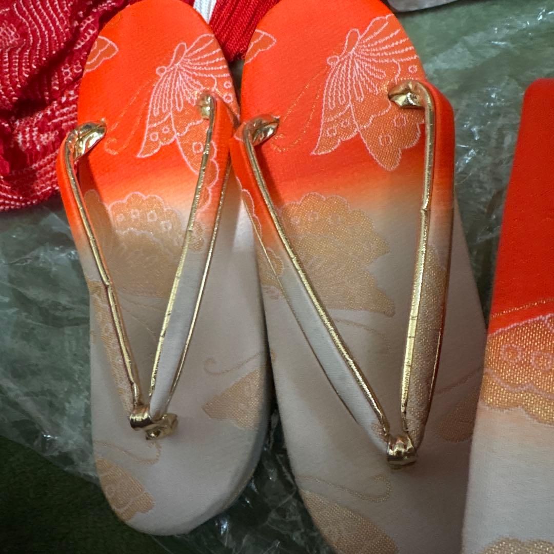 七五三七歳　帯　草履　バック　着物小物セット