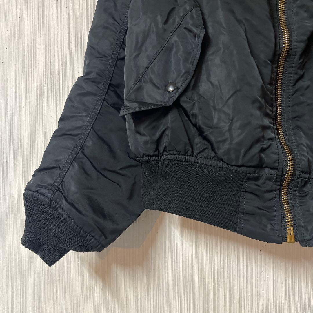 90s アルファ MA-1 サイズL ブラック フライトジャケット USA製