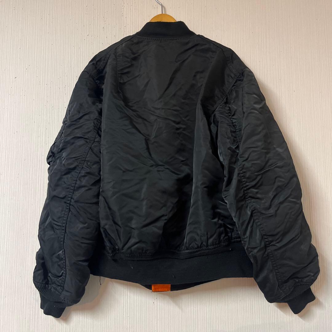 90s アルファ MA-1 サイズL ブラック フライトジャケット USA製