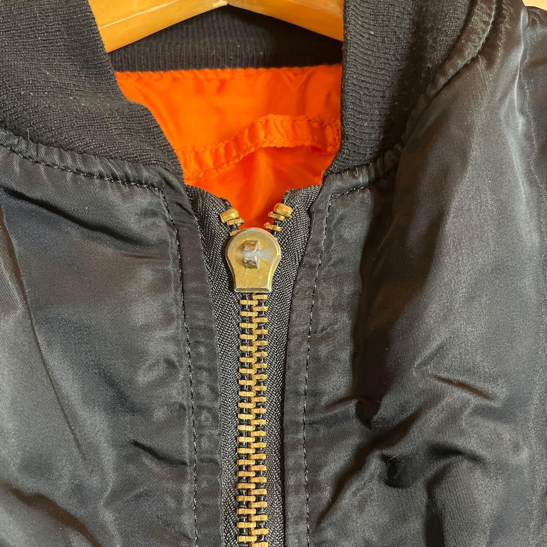 90s アルファ MA-1 サイズL ブラック フライトジャケット USA製