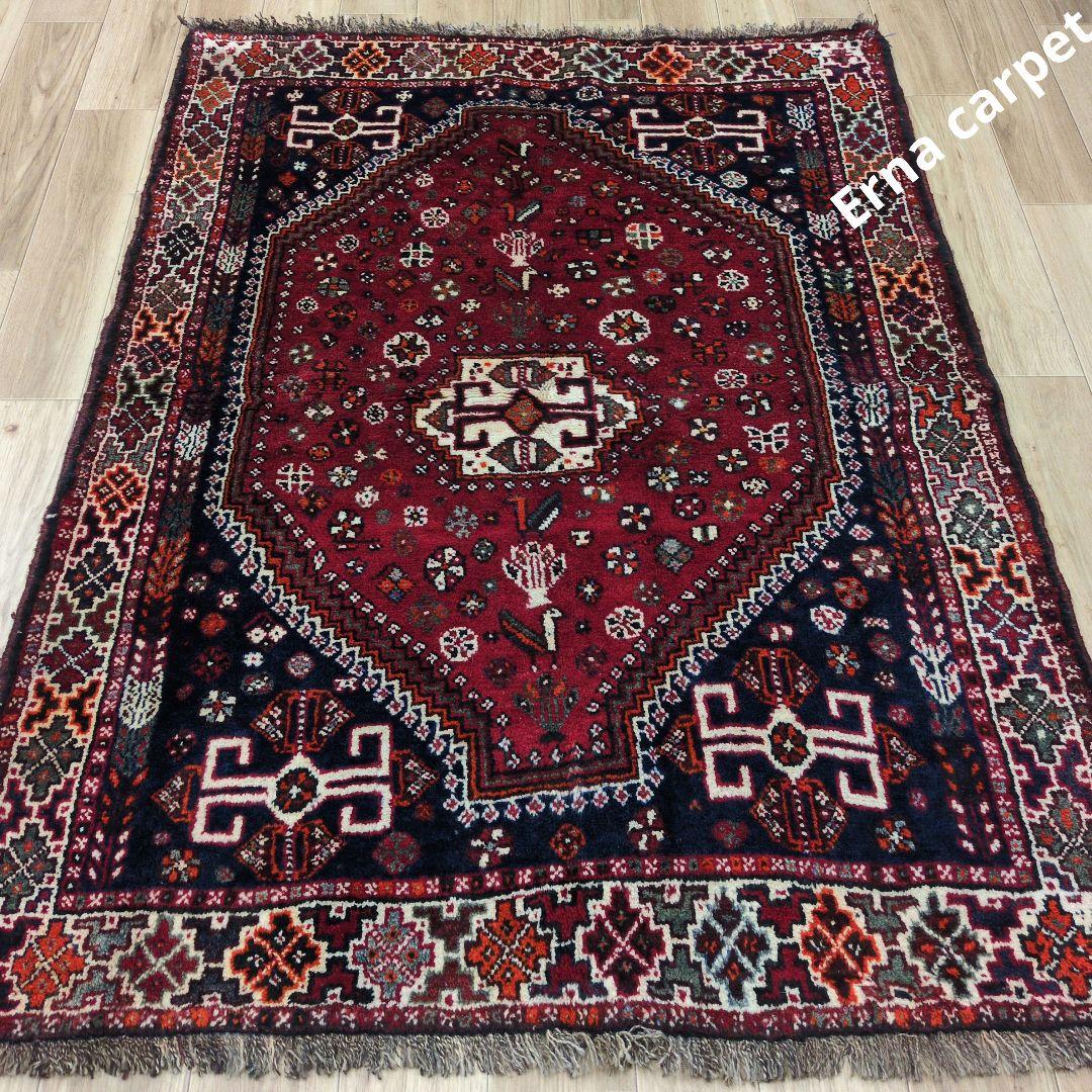 ペルシャ絨毯　シ－ラーズ産 162x116 クリーニング済 shiraz