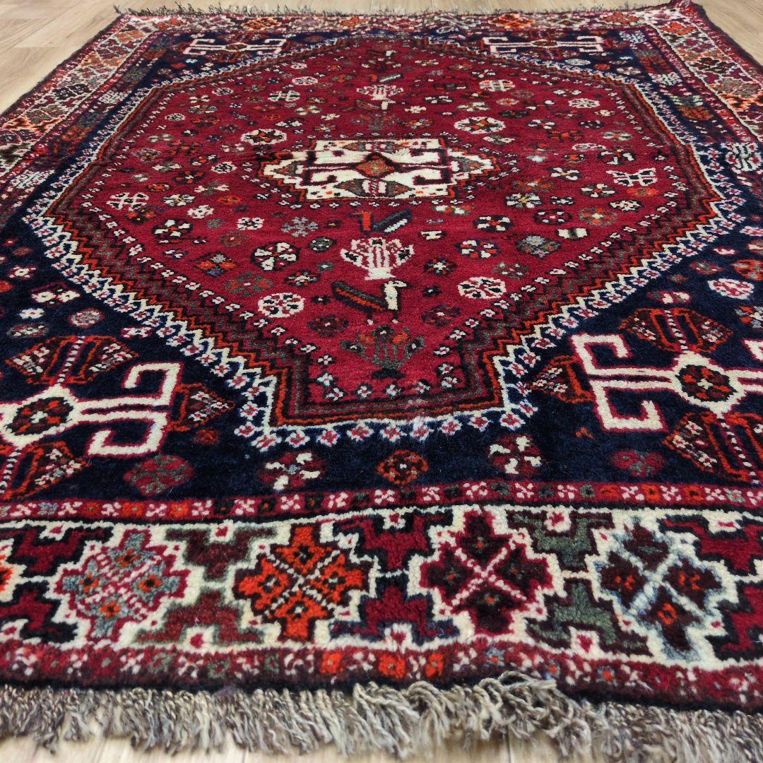 ペルシャ絨毯　シ－ラーズ産 162x116 クリーニング済 shiraz