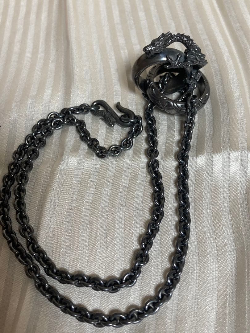 美品　MARS龍 ネックレス 925シルバー ブラック