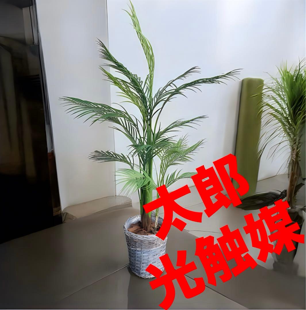 光触媒　人工観葉植物　ウォールグリーン　フェイクグリーン　花器付アレカヤシ147