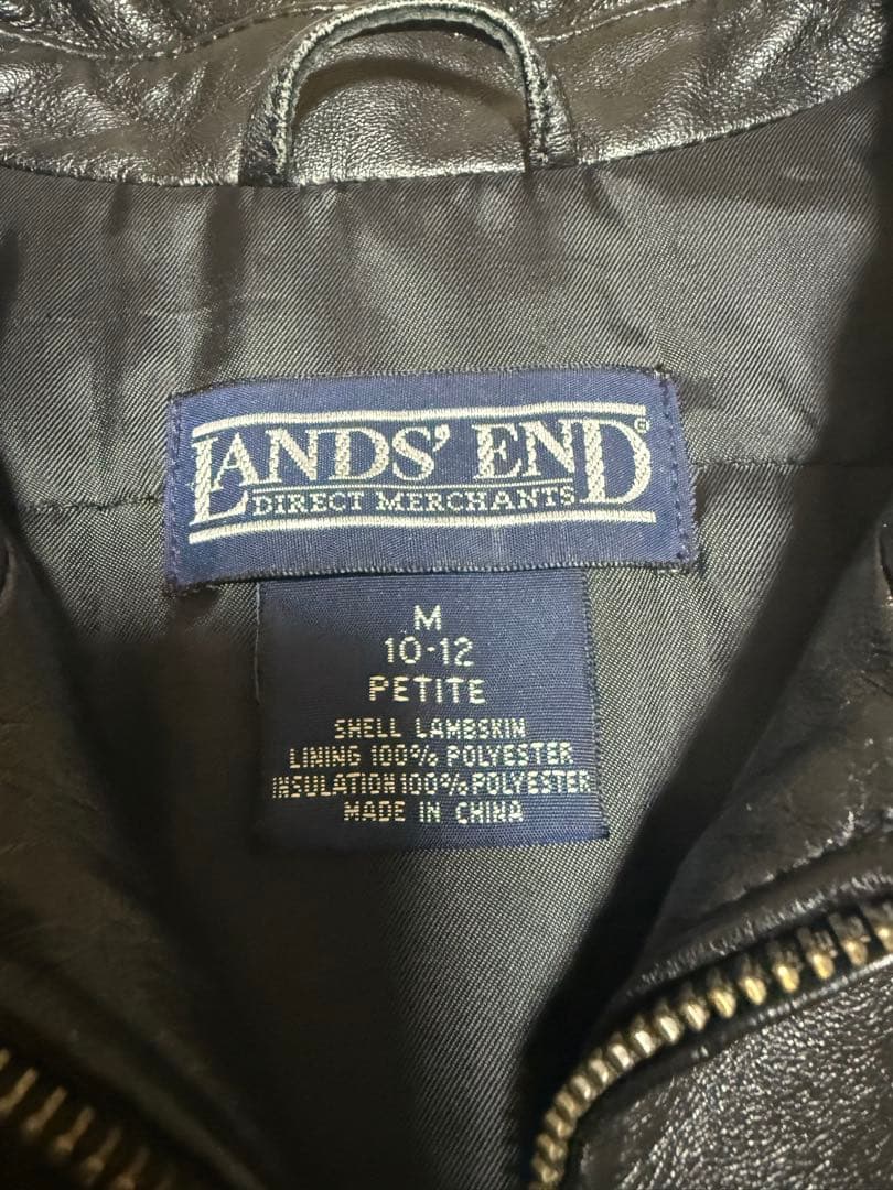 90s Lands' End レザージャケットラムスキン M