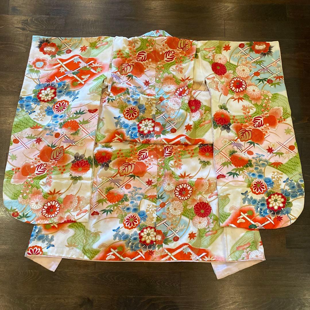 アンティーク 七五三 五歳〜七歳 約105cm用 大正ロマン 着物 フルセット