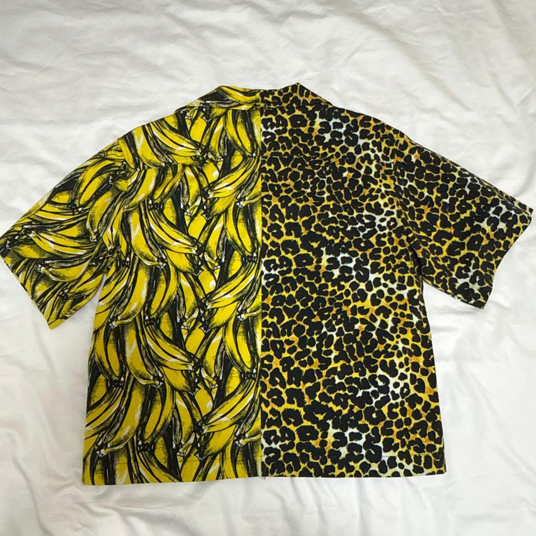 PRADA レオパード バナナ柄 半袖シャツ M