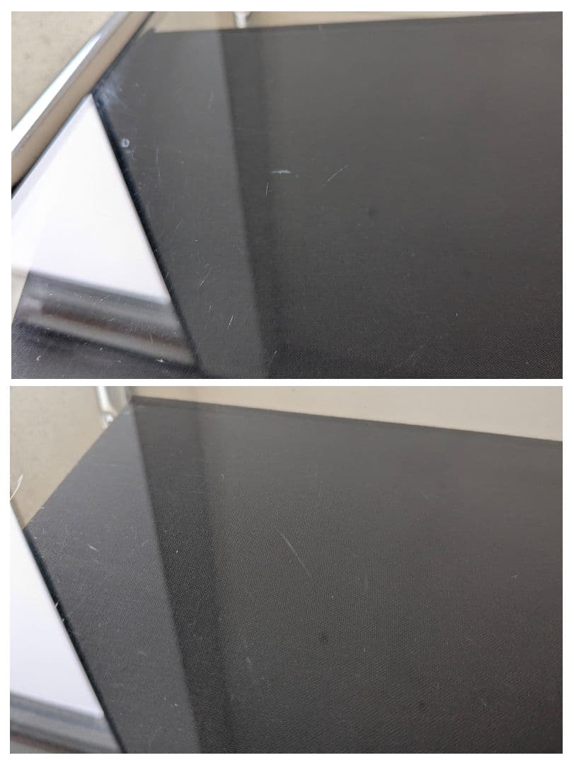 ヴィンテージ クローム ガラステーブル ポストモダン ミッドセンチュリー