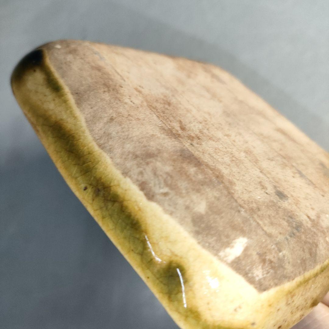 A1306-7/織部焼/織部四方皿10客/向付/銘々皿/角皿/菓子皿/懐石道具/