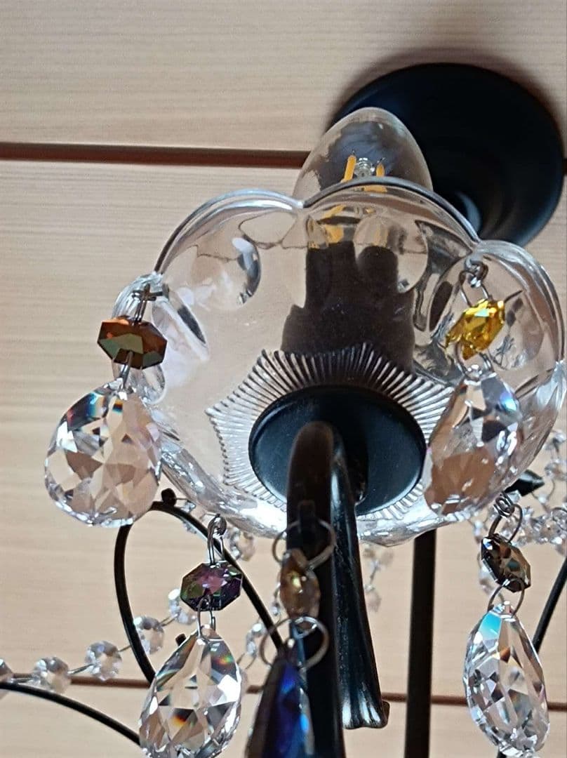 マットブラックで和室にも★豪華★スワロフスキー＆プレシオサ★カスタムシャンデリア