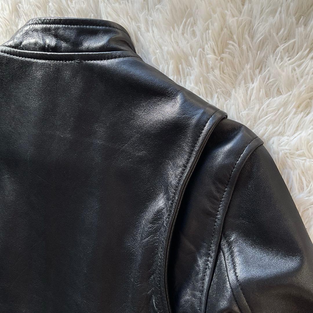 美品✨レトログレード　レザージャケット　シングルライダース　L ブラック　本革