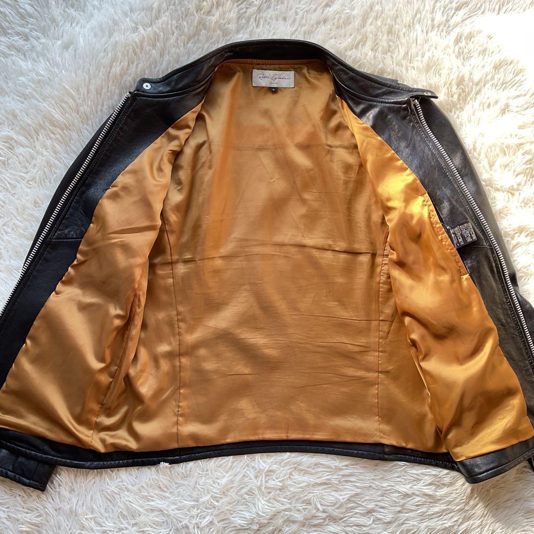 美品✨レトログレード　レザージャケット　シングルライダース　L ブラック　本革