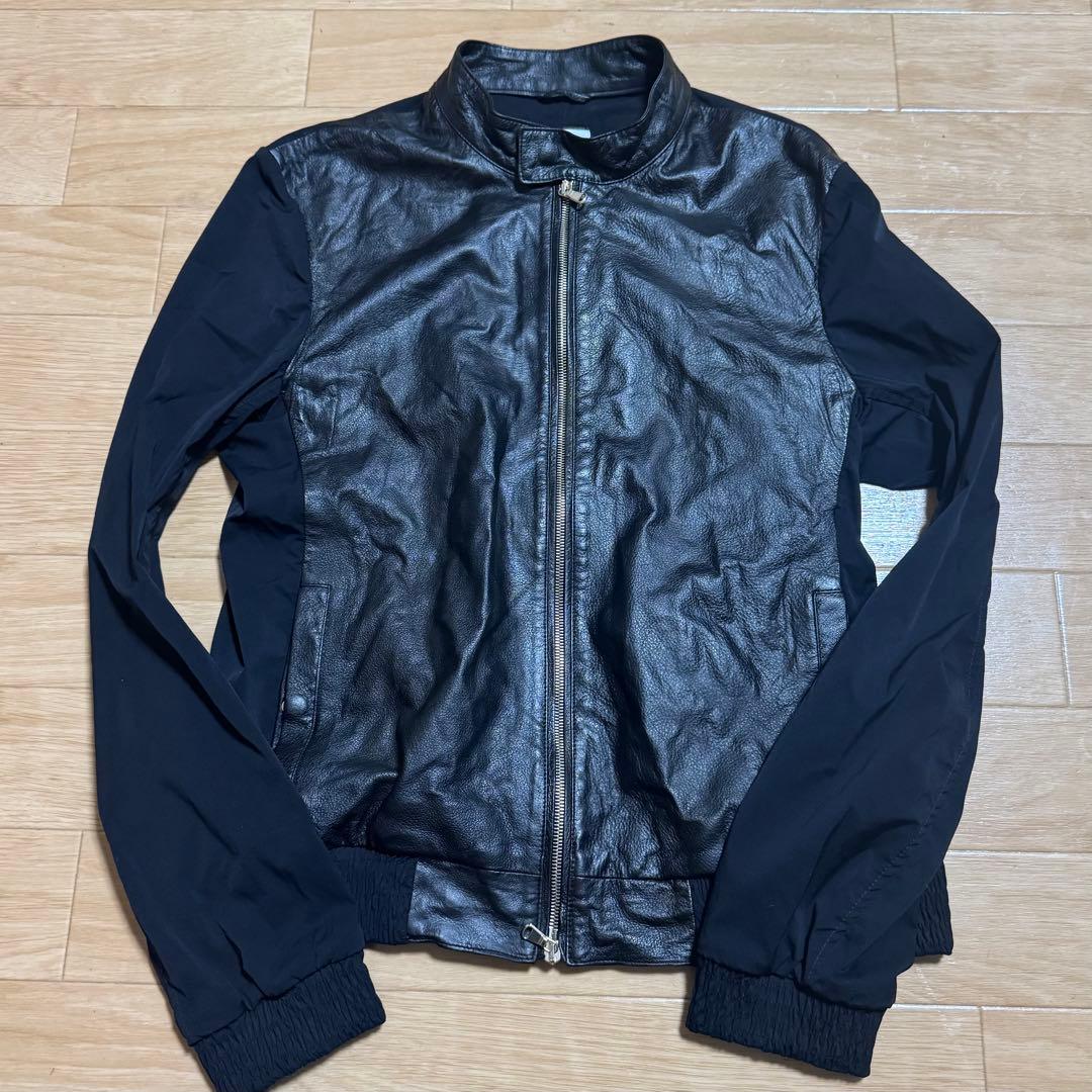 エンメティ シングルライダースジャケット ブラックgiab's archivio