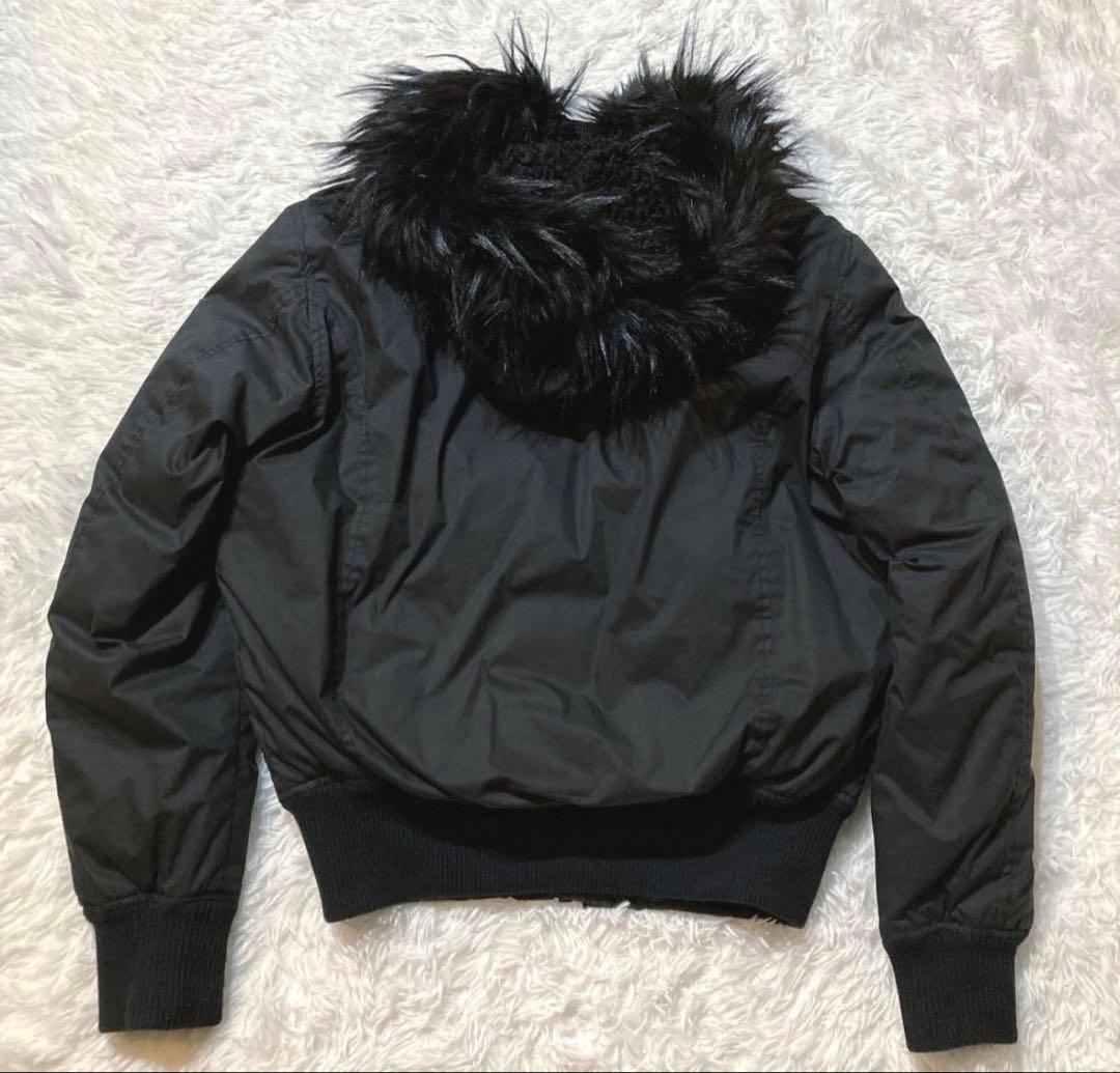 【美品】ディーゼル　N-2B フライトジャケット　中綿ダウンジャケット　黒