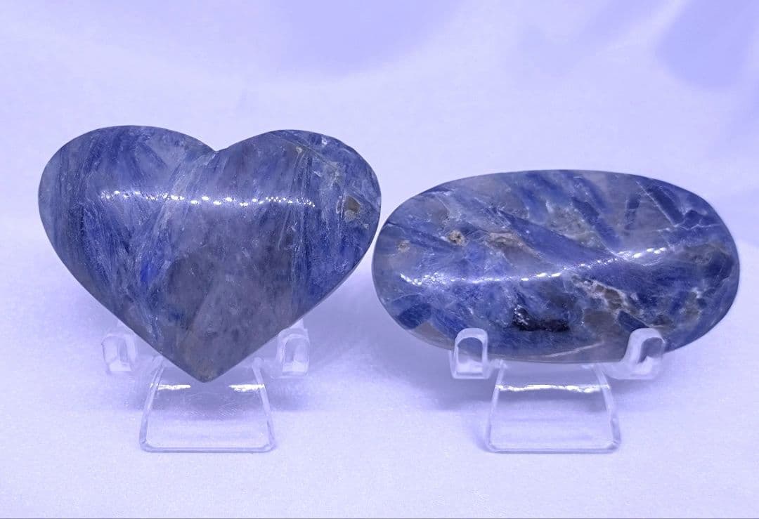 カイヤインクォーツ　カイヤナイト シリカ　ハート　パーム　2点 セット