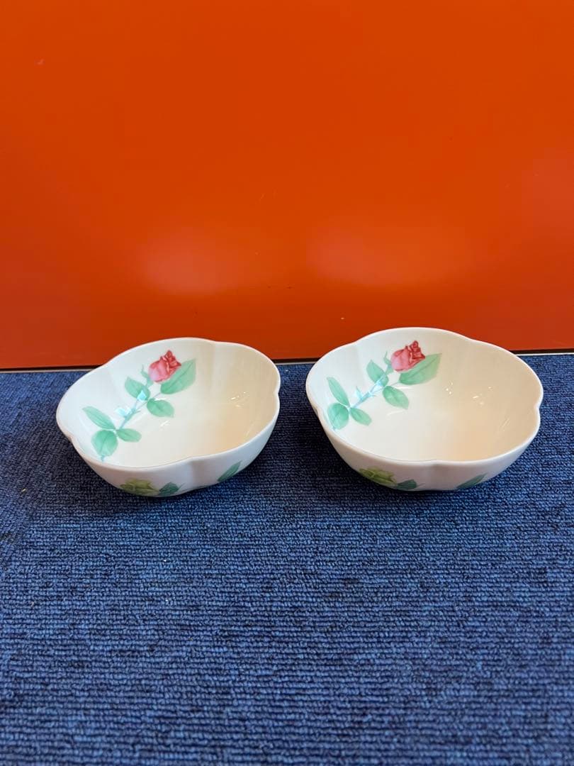 1403 香蘭社　花型小鉢　2客　未使用