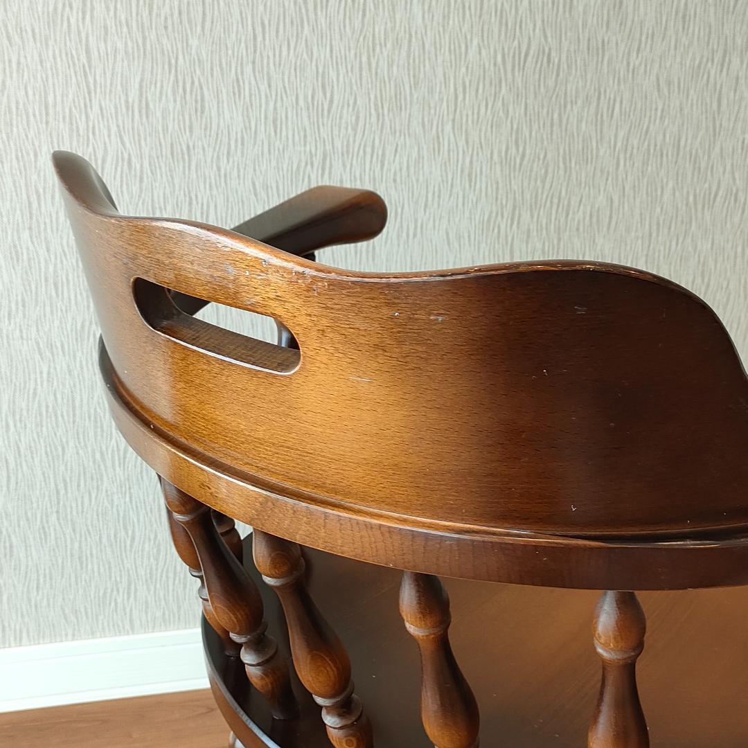 飛騨産業　アームチェア　ダイニングチェア　持ち手　ろくろ脚