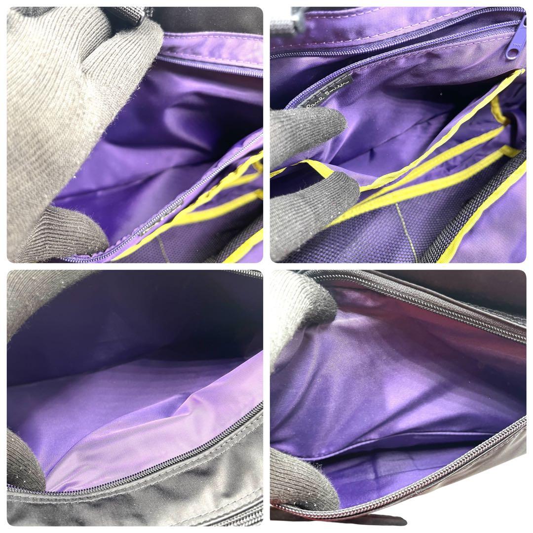 ポールスミス　ショルダーバッグ　肩掛け　斜め掛け　ブラック　ナイロン　多収納