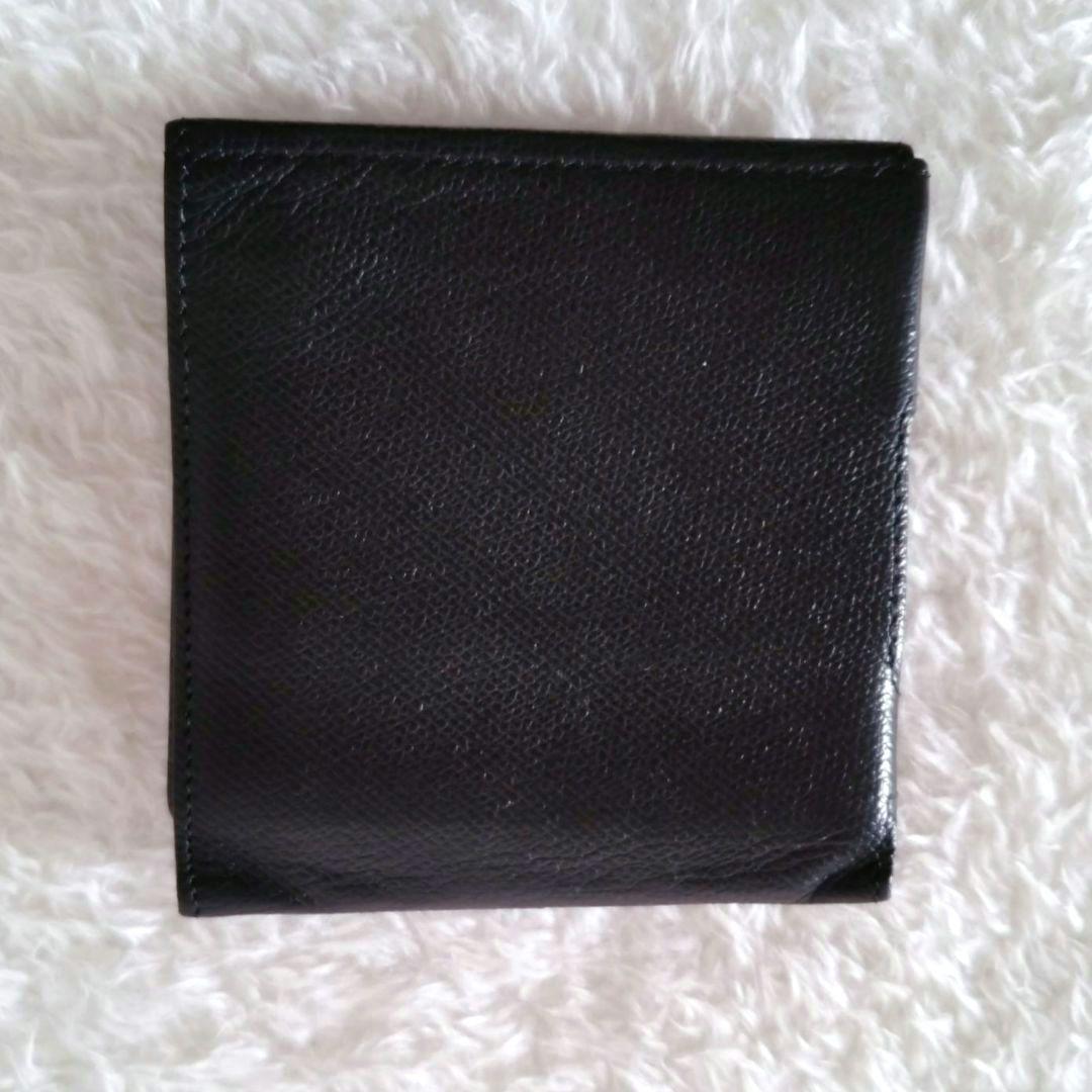 abrAsus 薄い財布 左利き用 ブラック 本革 二つ折り刻印