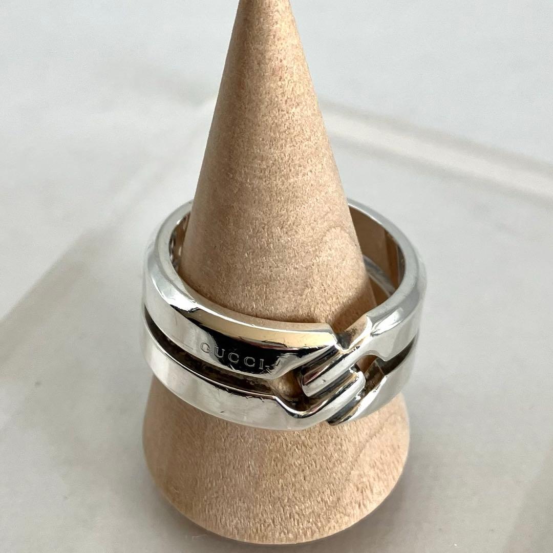 美品 GUCCI グッチ インフィニティ ノット リング Ag925 約22号