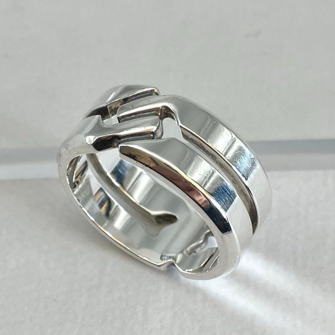 美品 GUCCI グッチ インフィニティ ノット リング Ag925 約22号