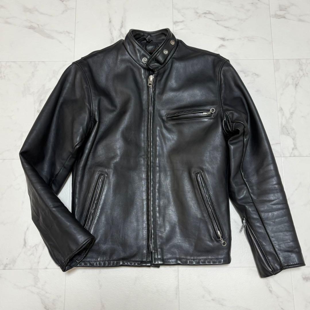 Schott ショット 641 シングルライダースジャケット 36 ボア付き