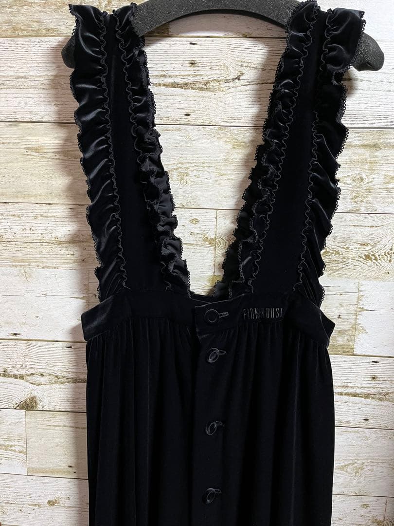 ピンクハウス スノーベロアジャンパースカート