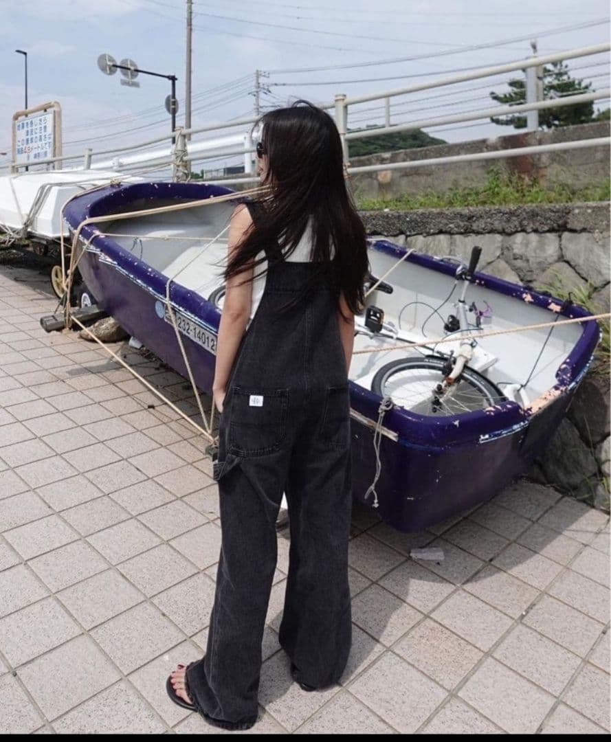 searoomlynn vintage looseオーバーオール M ブラック