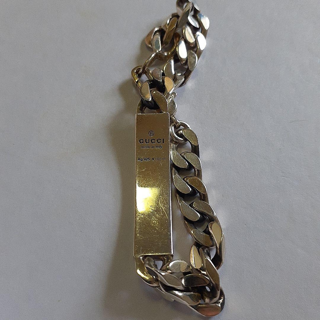 GUCCI　シルバーチェーンブレスレット